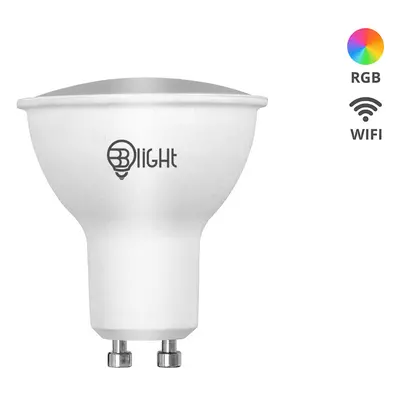 Chytrá žárovka BrainLight LED, závit GU10, 5,5 W, WiFi, APP, stmívatelná, barevná