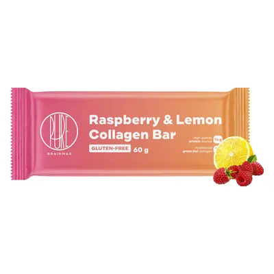 : BrainMax Pure Raspberry & Lemon Collagen Bar, Kolagenová tyčinka, Malina a citron