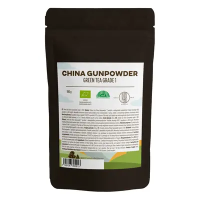 BrainMax Pure China Gunpowder Grade 1, zelený čaj, BIO