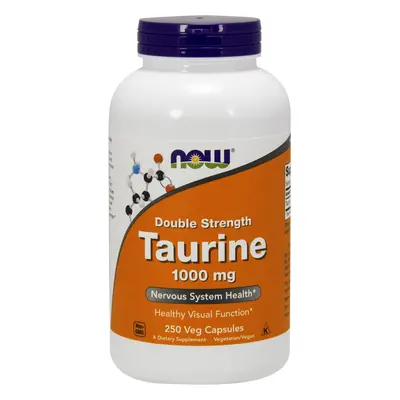 Now® Foods NOW Taurine Double Strength (Taurin dvojitá síla) 1000 mg, 250 rostlinných kapslí