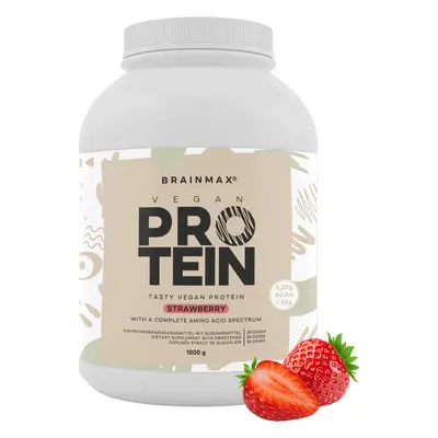 BrainMax Vegan protein, Příchuť: Jahoda