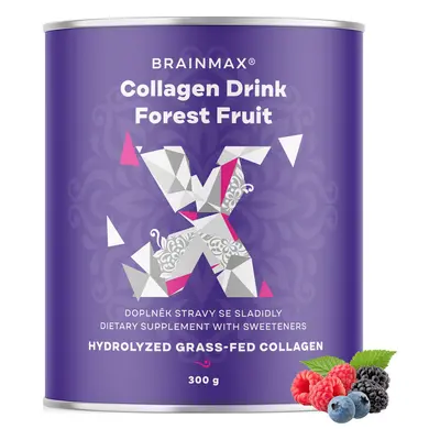 BrainMax Pure Collagen Drink, kolagen nápoj, lesní ovoce