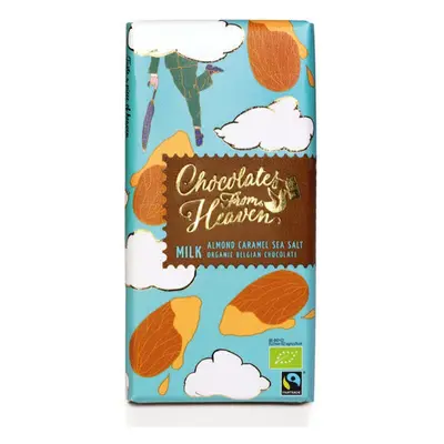 Chocolates from Heaven - BIO mléčná čokoláda s karamel. mandlemi a mořskou solí 37%, 100g