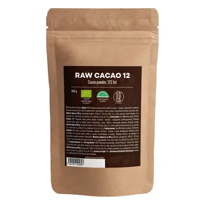 BrainMax Pure Raw Cacao 12, BIO, 1kg