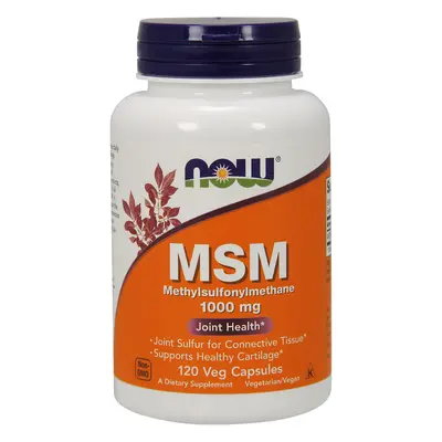 Now® Foods NOW MSM (Methylsulfonylmethan), 1000 mg, 120 rostlinných kapslí