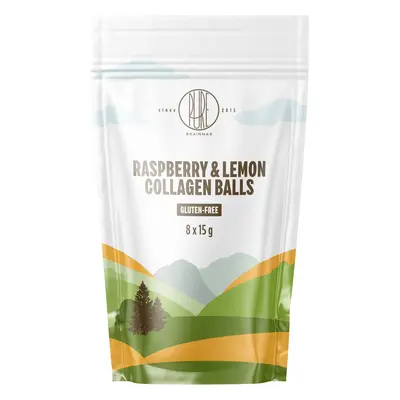 BrainMax Pure Raspberry&Lemon Collagen Balls, Kolagenové kuličky, Malina a citron, 8 ks