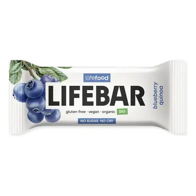 LifeFood - Tyčinka Lifebar borůvková s quinoou BIO, 40 g