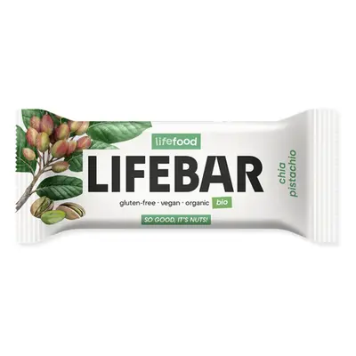 LifeFood - Tyčinka Lifebar chia a pistácie BIO, 40 g