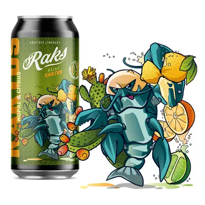 Raks - Rázný Kaktus Citrus Nopal, 500 ml