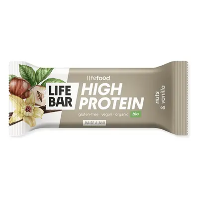 LifeFood - TyčinkaLifebar Protein tyčinka oříšková s vanilkou, BIO, 40 g