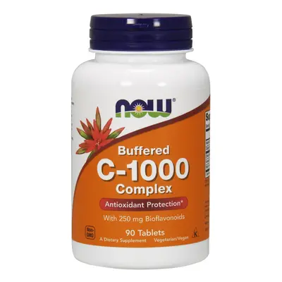 Now® Foods NOW Buffered Vitamin C-1000 Komplex s 250mg bioflavonoidů, PH neutrální vitamín C, 90