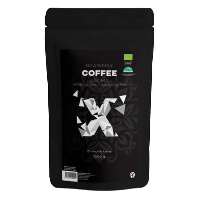 BrainMax Coffee Aroma (Arabica 30% + Robusta 70%), zrnková káva, BIO, *CZ-BIO-001 certifikát