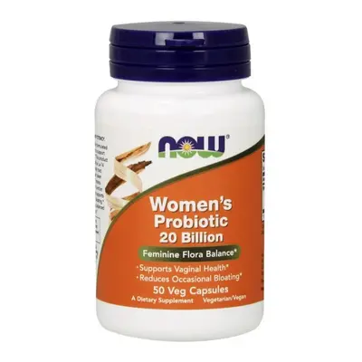 Now® Foods NOW Women's probiotic (probiotika pro ženy), 20 miliard, 50 rostlinných kapslí