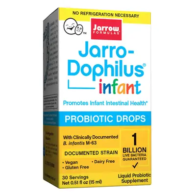 Jarrow Formulas Jarrow Jarro-Dophilus Infant, Probiotické kapky pro děti, 1 miliarda, 15 ml