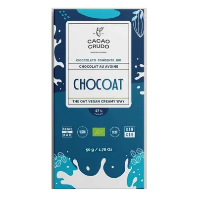 Cacao Crudo Raw Ovesná hořká čokoláda, BIO