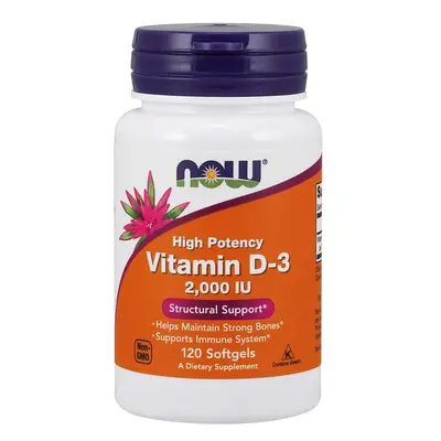 Now® Foods NOW Vitamin D3, 2000 IU, 120 softgel kapslí