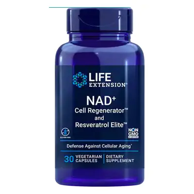 Life Extension Optimized NAD+ Cell Regenerator™ and Trans-Resveratrol, Nikotinamid a Trans-Resve