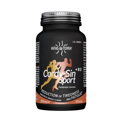 Hifas da Terra Cordy-Sin Sport, cordyceps + B12, 60 rostlinných kapslí