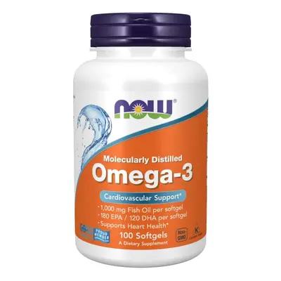 Now® Foods NOW Omega-3, molekulárně destilované, 100 softgelových kapslí