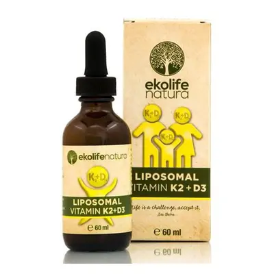 Ekolife Natura - Liposomal Vitamin K2 + D3 60ml (Lipozomální vitamín K2+ D3)