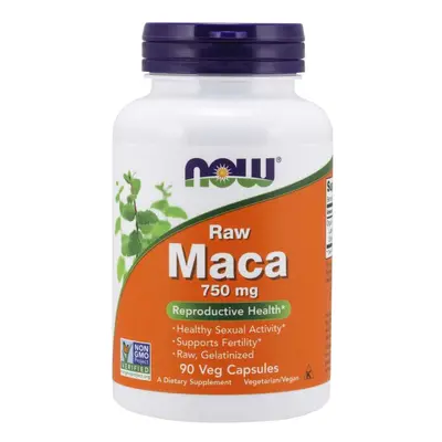 Now® Foods NOW Maca (řeřicha peruánská koncentrát 6:1 RAW), 750 mg, 90 rostlinných kapslí