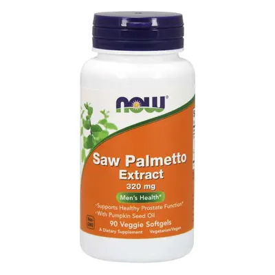 Now® Foods NOW Saw Palmetto (Serenoa plazivá) extrakt, 320 mg, 90 rostlinných softgel kapslí