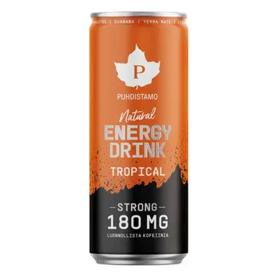 Puhdistamo Natural Energy Drink Tropical Strong, Energetický drink, Tropické ovoce, 330 ml