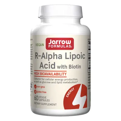 Jarrow Formulas R-Alpha Lipoic Acid (Kyselina Alfa Lipoová s biotinem) 60 rostlinných kapslí