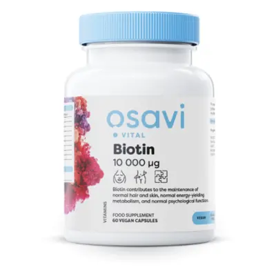 Osavi Biotin Extra Strength, 10 mg, 60 rostlinných kapslí