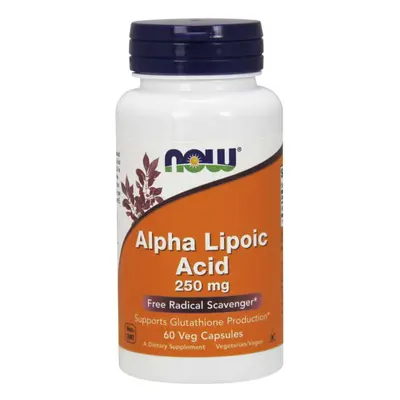 Now® Foods NOW Alpha Lipoic Acid (Kyselina Alfa Lipoová), 250 mg, 60 rostlinných kapslí