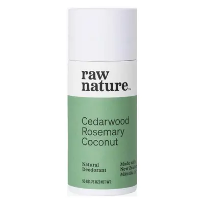 Raw Nature Natural Deodorant, přírodní deodorant, cedrové dřevo, rozmarýn a kokos, 50 g