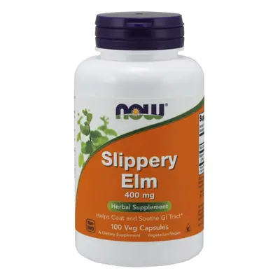 Now® Foods NOW Slippery Elm (Jilm červený), 400 mg, 100 rostlinných kapslí