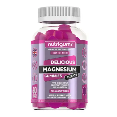 Nutrigums Magnesium Citrate, hořčík citrát, 60 želé bonbónů