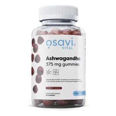 Osavi Ashwagandha, extrakt, 375 mg, 90 gumových bonbónů s třešňovou příchutí