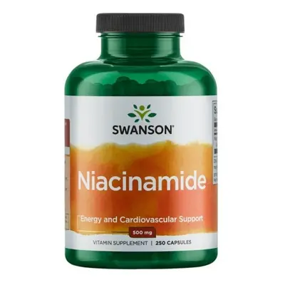 Swanson Nikotinamid Vitamín B3 (Niacinamide), 500 mg, 250 kapslí