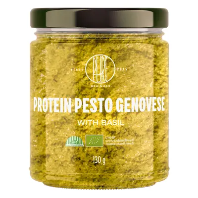 BrainMax Pure Protein Pesto Genovese, bazalkové pesto, 130 g, BIO