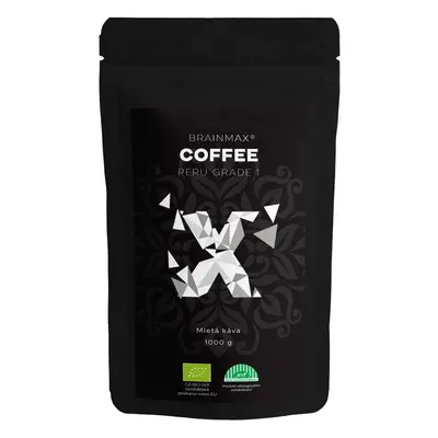 BrainMax Coffee Káva Peru Grade 1, mletá, BIO, *CZ-BIO-001 certifikát