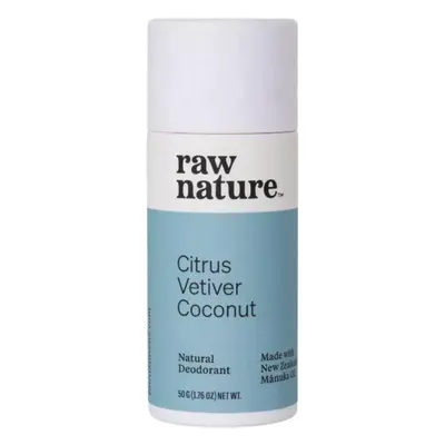 Raw Nature Natural Deodorant, přírodní deodorant, citrus, vetiver, kokos, 50 g