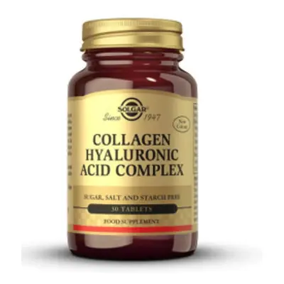 Solgar Collagen Hyaluronic Acid Complex, kolagen a kyselina hyaluronová, 30 tablet