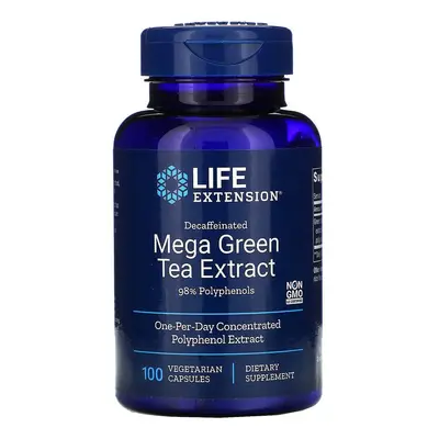 Life Extension Decaffeinated Mega Green Tea Extract (extrakt ze zeleného čaje bez kofeinu), bezk