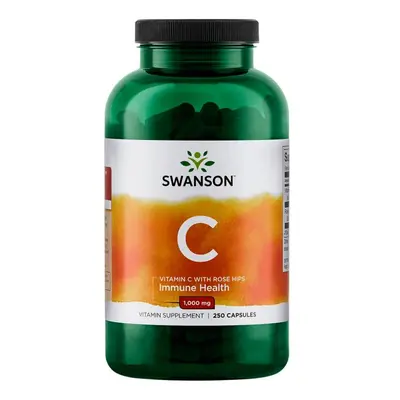 Swanson Vitamin C + Extrakt z Šípků, 1000 mg, 250 kapslí