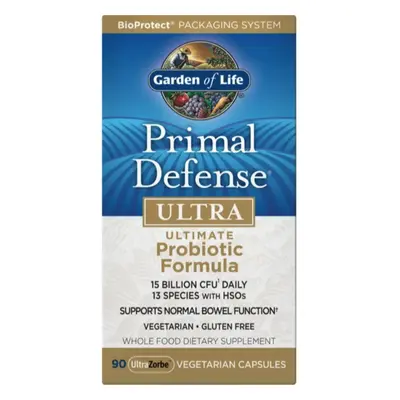 Garden of Life Primal Defense Ultra, probiotika, 15 mld CFU, 13 probiotických kmenů, 90 kapslí