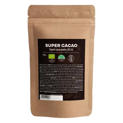 BrainMax Pure Organic Super Cacao, BIO, kakao, 1kg