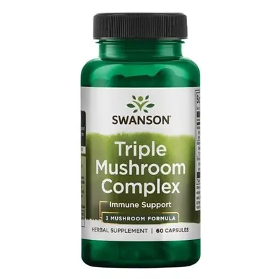 Swanson Swanson, Triple Mushroom Standardized Complex (Maitake, Reishi, Shiitake), 60 kapslí