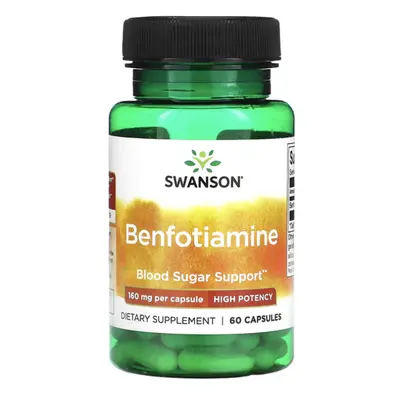 Swanson Benfotiamine (vitamín B1), 160 mg, 60 kapslí