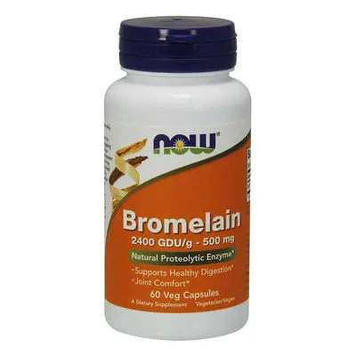 Now® Foods NOW Bromelain, 500 mg, 60 rostlinných kapslí