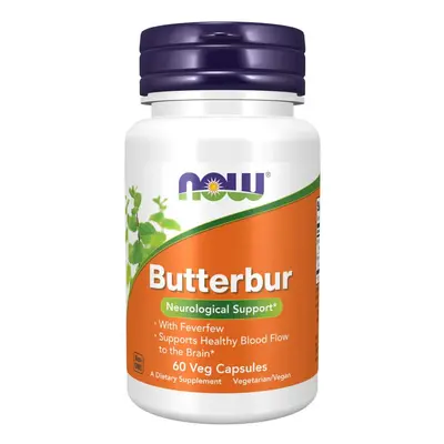 Now® Foods NOW Butterbur with Feverfew (Devětsil a Řimbaba) 75mg, 60 rostlinných kapslí