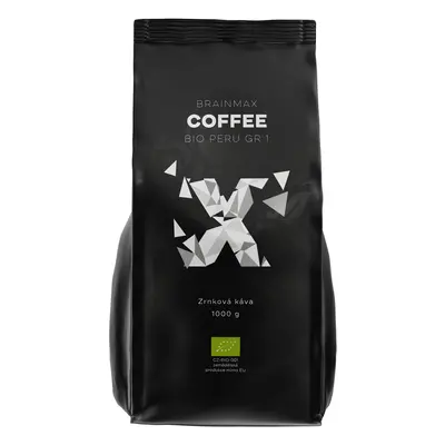 BrainMax Coffee, Káva Peru Grade 1, BIO, 1kg, Zrno