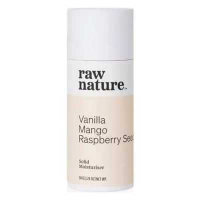 Raw Nature Solid Moisturiser, tuhý hydratační krém, vanilka, mango, malinová semínka, 50 g