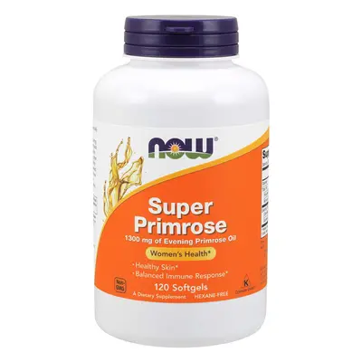 Now® Foods NOW Super Primrose 1300 mg, Pupalka dvouletá, 120 softgelových kapslí